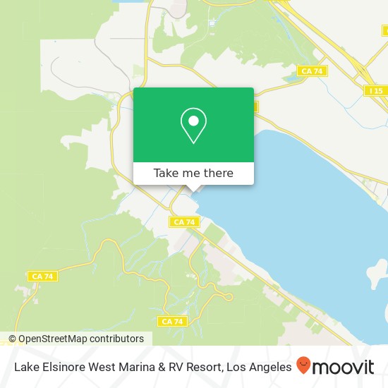 Lake Elsinore West Marina & RV Resort map