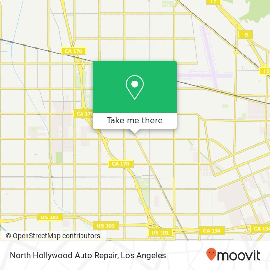 Mapa de North Hollywood Auto Repair