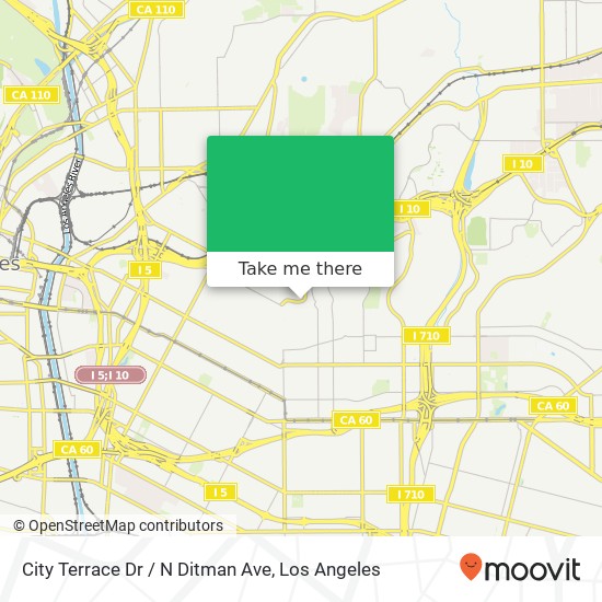 Mapa de City Terrace Dr / N Ditman Ave
