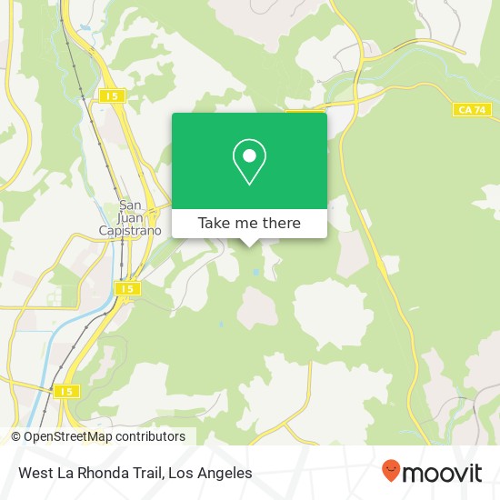 Mapa de West La Rhonda Trail