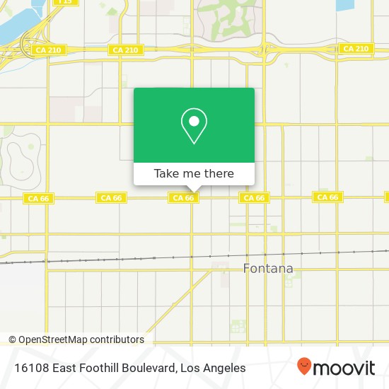 Mapa de 16108 East Foothill Boulevard