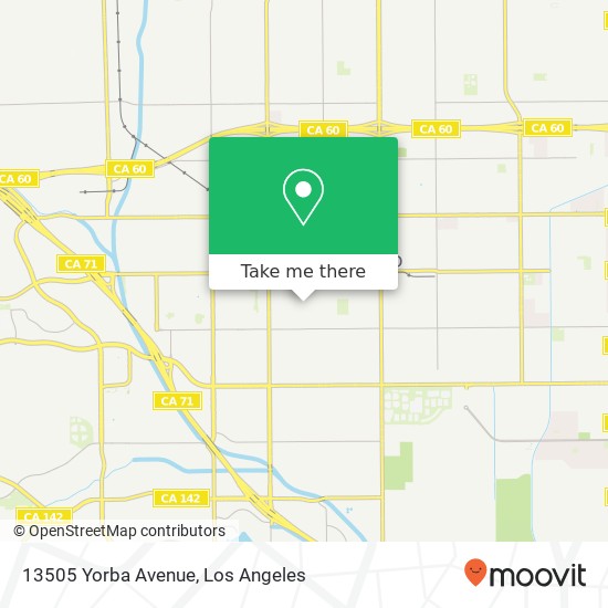 13505 Yorba Avenue map