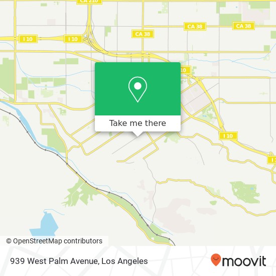 939 West Palm Avenue map