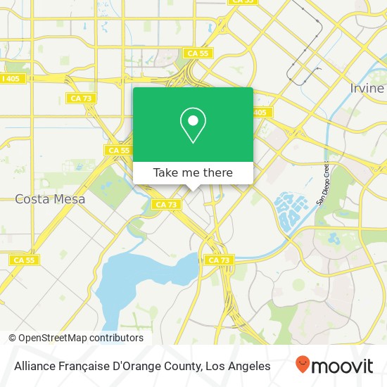 Alliance Française D'Orange County map