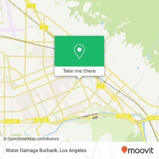 Water Damage Burbank map