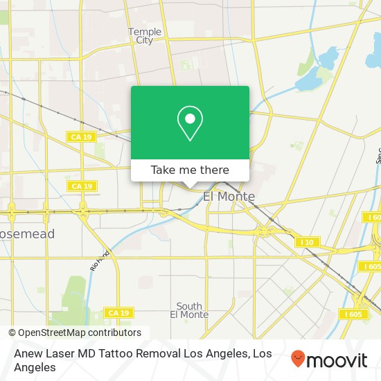 Anew Laser MD Tattoo Removal Los Angeles map