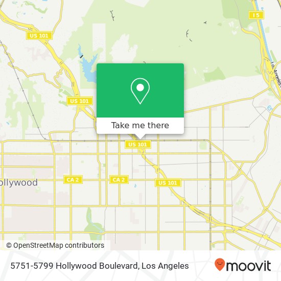 5751-5799 Hollywood Boulevard map