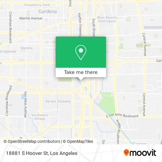 18881 S Hoover St map