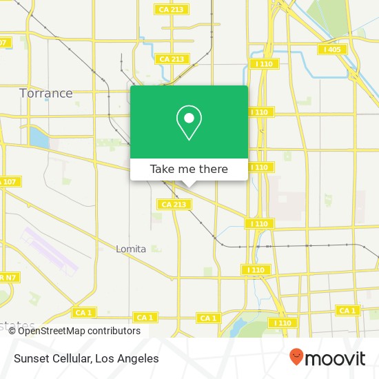 Mapa de Sunset Cellular