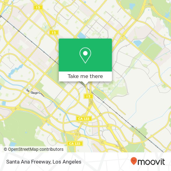 Santa Ana Freeway map