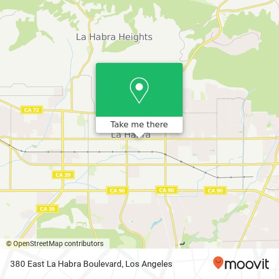 380 East La Habra Boulevard map