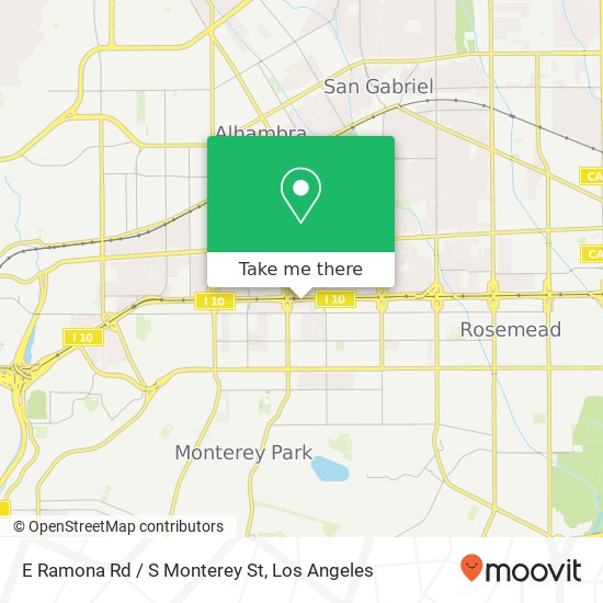 E Ramona Rd / S Monterey St map