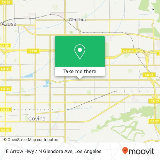 Mapa de E Arrow Hwy / N Glendora Ave