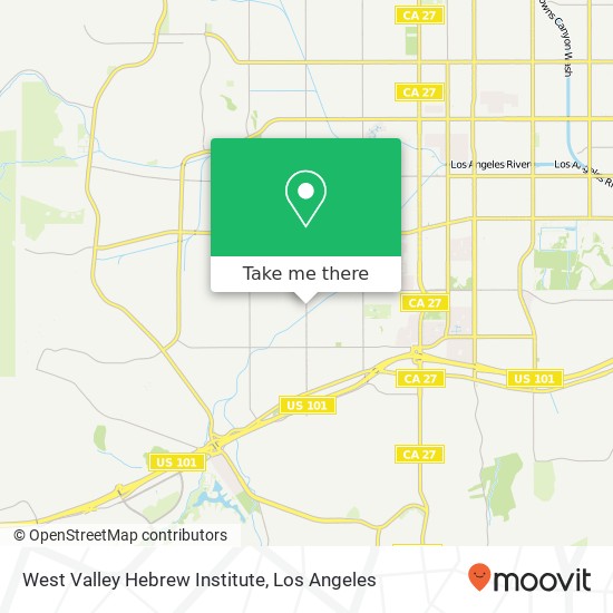 West Valley Hebrew Institute map