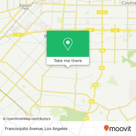 Francisquito Avenue map