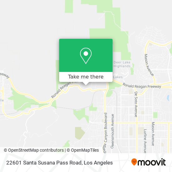 Mapa de 22601 Santa Susana Pass Road