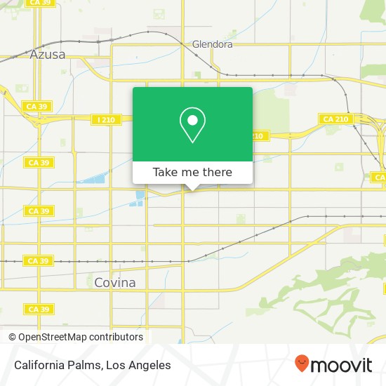 Mapa de California Palms