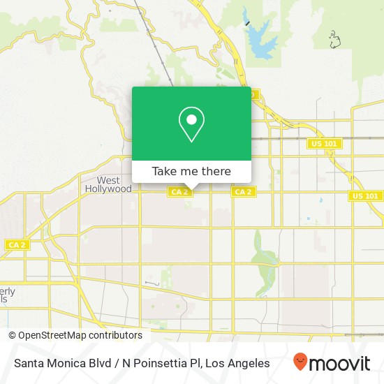 Santa Monica Blvd / N Poinsettia Pl map