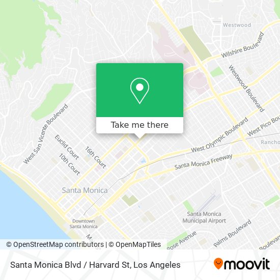 Mapa de Santa Monica Blvd / Harvard St