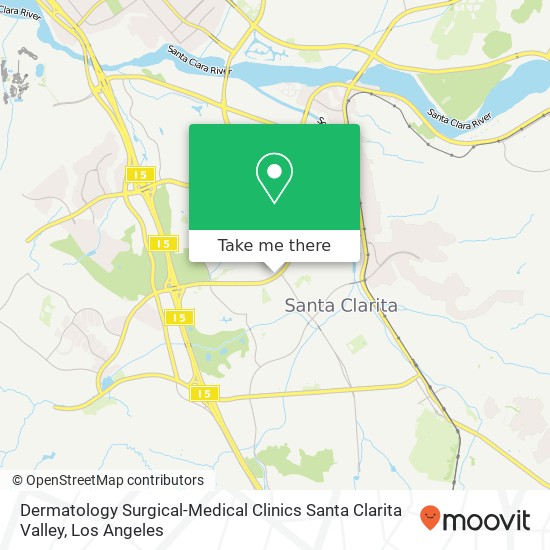 Mapa de Dermatology Surgical-Medical Clinics Santa Clarita Valley