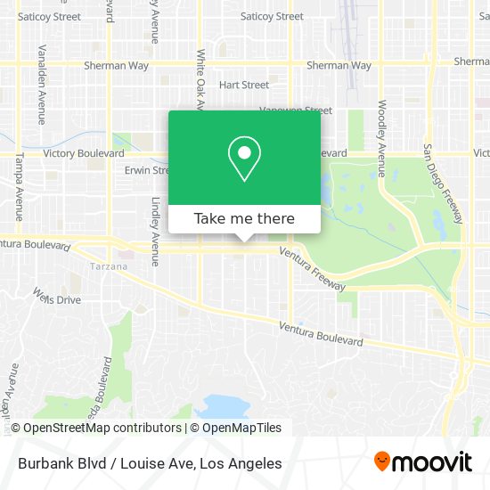 Mapa de Burbank Blvd / Louise Ave