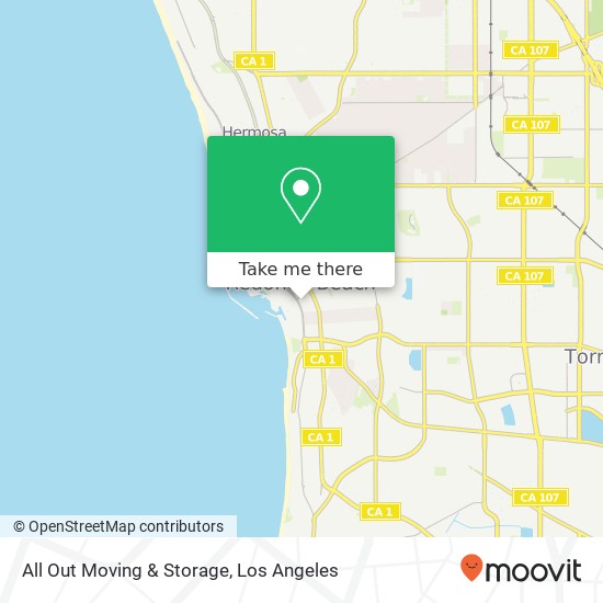 All Out Moving & Storage map