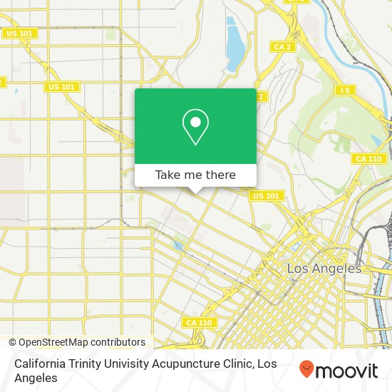 Mapa de California Trinity Univisity Acupuncture Clinic