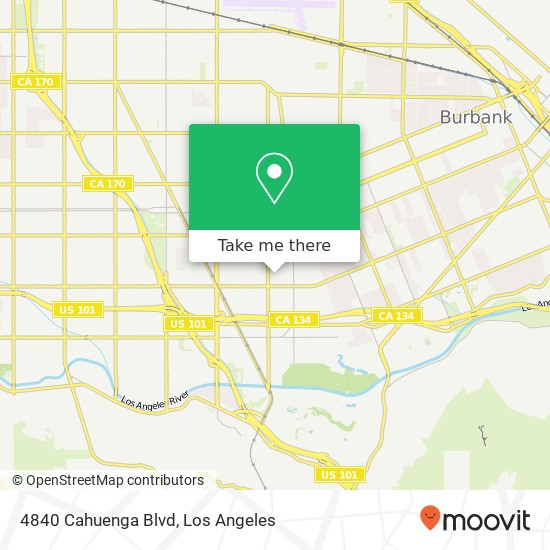 4840 Cahuenga Blvd map