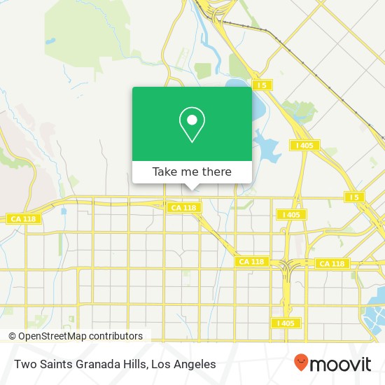 Two Saints Granada Hills map