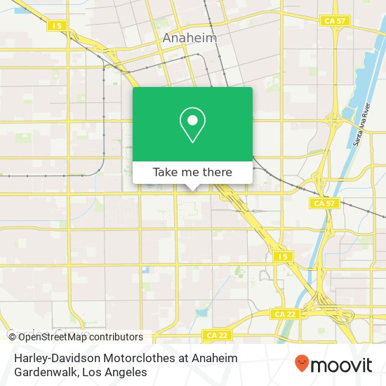 Mapa de Harley-Davidson Motorclothes at Anaheim Gardenwalk