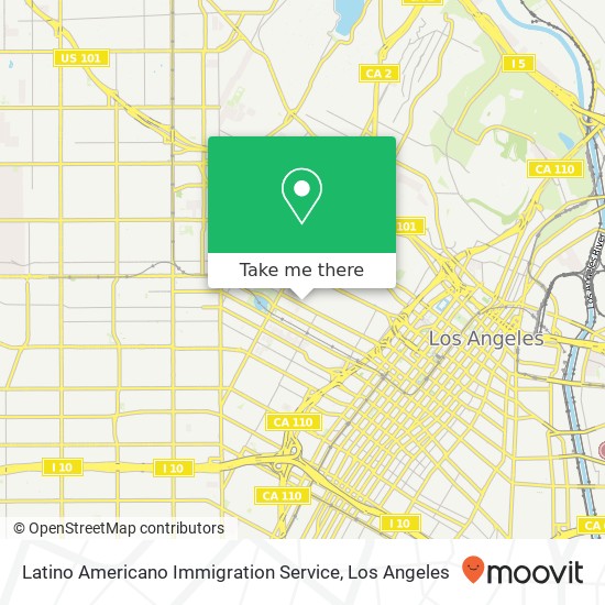 Latino Americano Immigration Service map