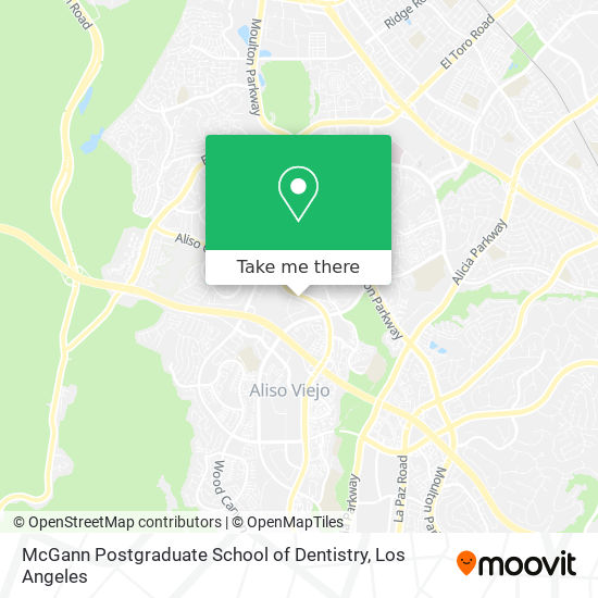 Mapa de McGann Postgraduate School of Dentistry