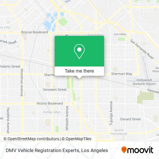 Mapa de DMV Vehicle Registration Experts