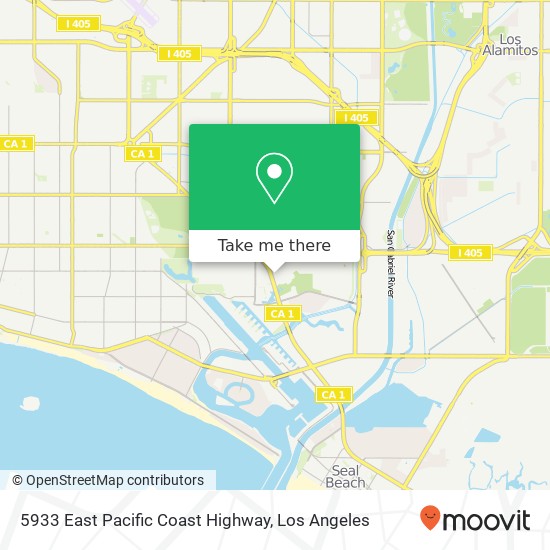 5933 East Pacific Coast Highway map