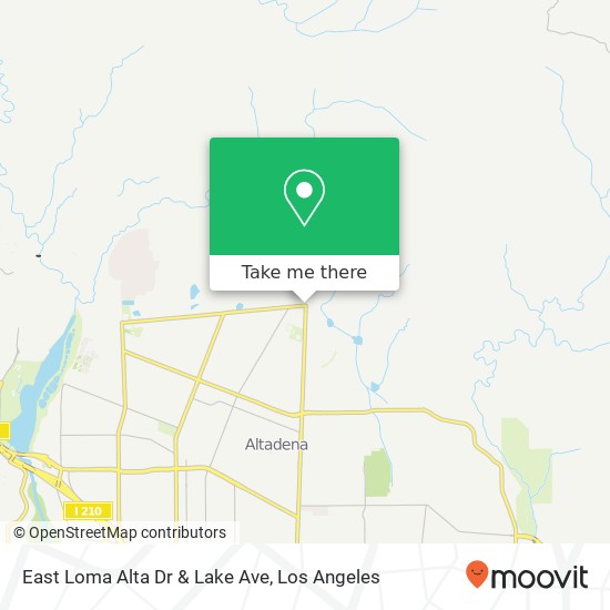 Mapa de East Loma Alta Dr & Lake Ave