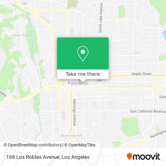 168 Los Robles Avenue map