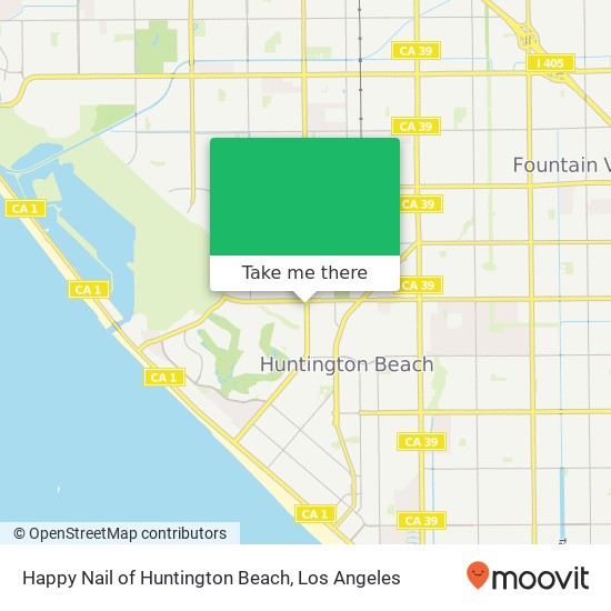 Mapa de Happy Nail of Huntington Beach