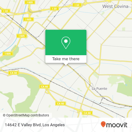 Mapa de 14642 E Valley Blvd