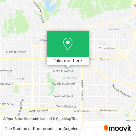 The Studios at Paramount map