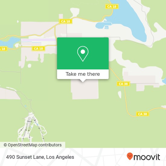 Mapa de 490 Sunset Lane