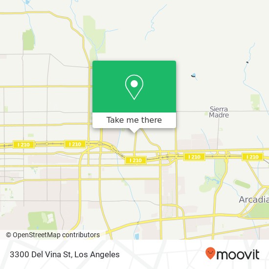 3300 Del Vina St map