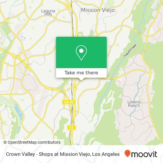 Mapa de Crown Valley - Shops at Mission Viejo
