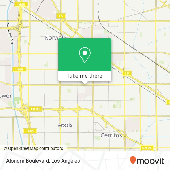 Alondra Boulevard map