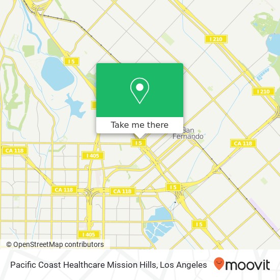 Pacific Coast Healthcare Mission Hills map