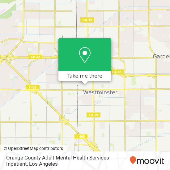 Orange County Adult Mental Health Services-Inpatient map