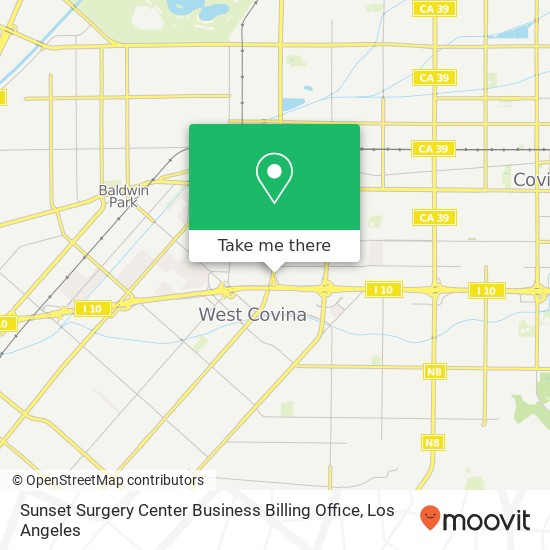 Sunset Surgery Center Business Billing Office map