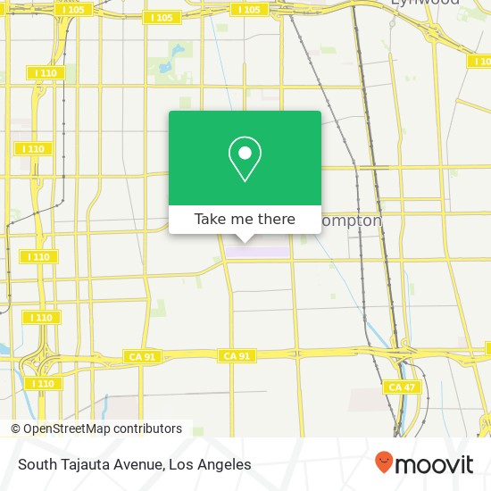 South Tajauta Avenue map