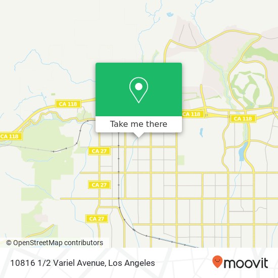 10816 1/2 Variel Avenue map