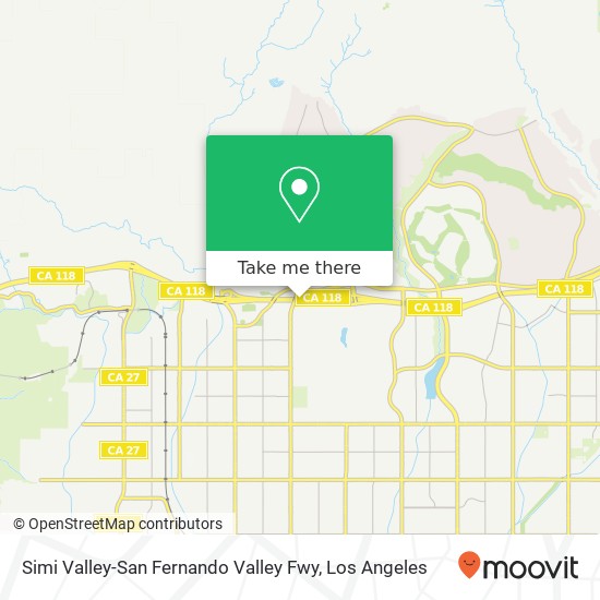 Simi Valley-San Fernando Valley Fwy map