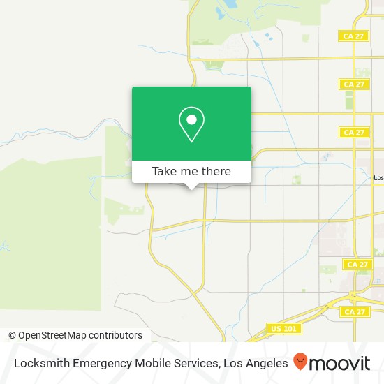 Locksmith Emergency Mobile Services map
